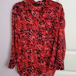 BRAND NEW All Saints xsmall pink leopard top